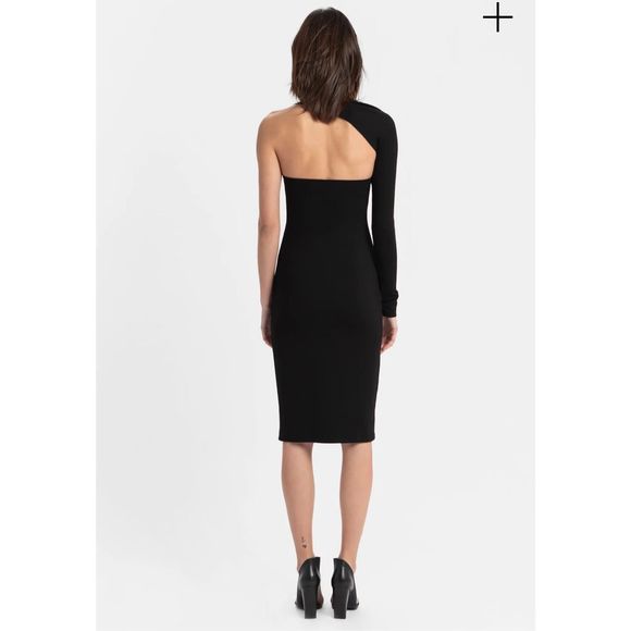 COPY - Marcella Manhattan One Shoulder Midi Dress XS - Picture 3 of 4